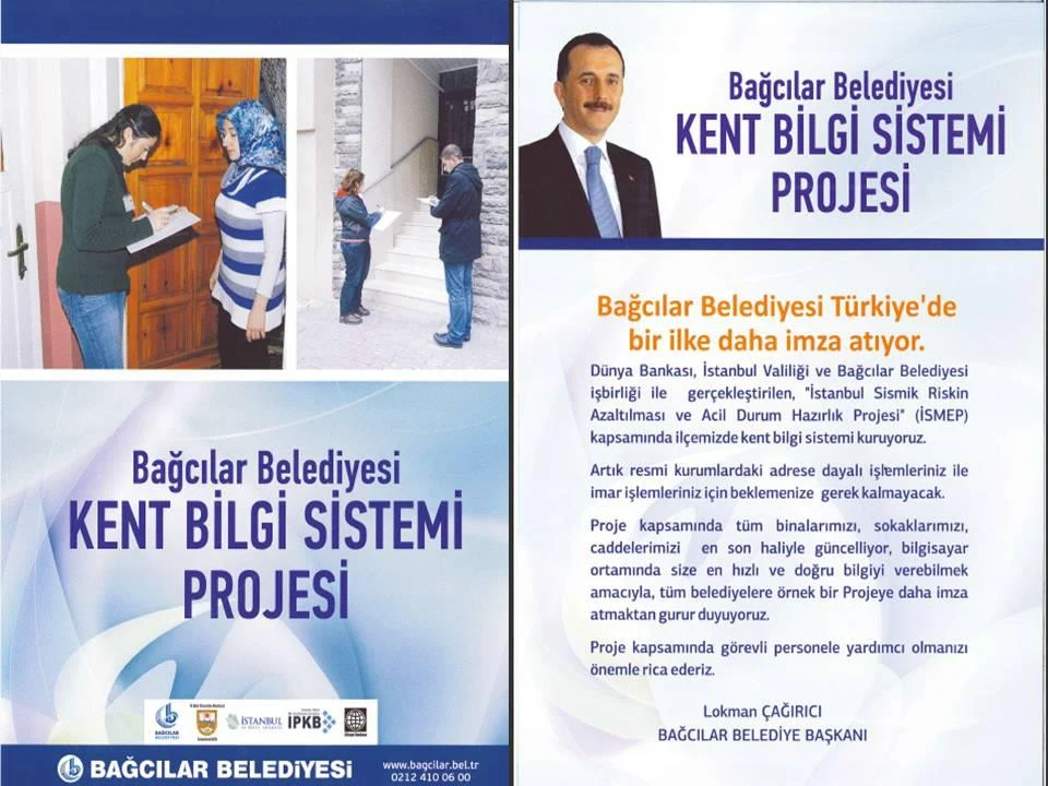 Bağcılar Belediyesi Kent Bilgi Sistemi · arşiv belediye broşürü