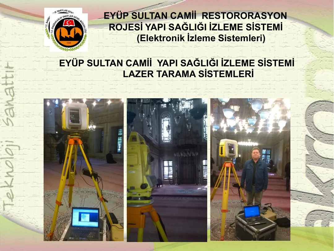 Cami içindeki lazer tarama çalışması · arşiv belge sayfası