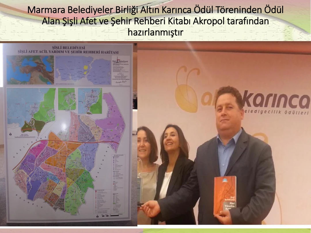 Şişli Afet ve Şehir Rehberi · Marmara Belediyeler Birliği Altın Karınca ödül töreni