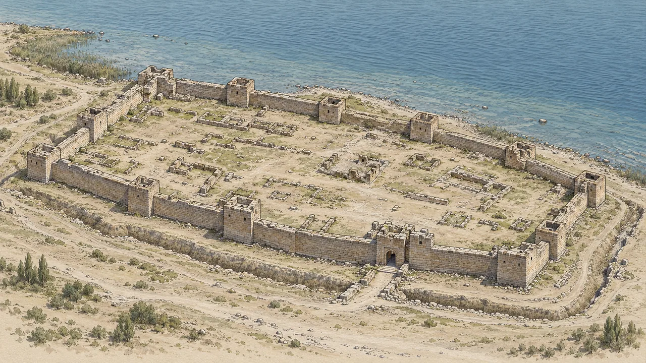 Ahlat Sahil Kalesi için temsili aksonometrik görselleştirme