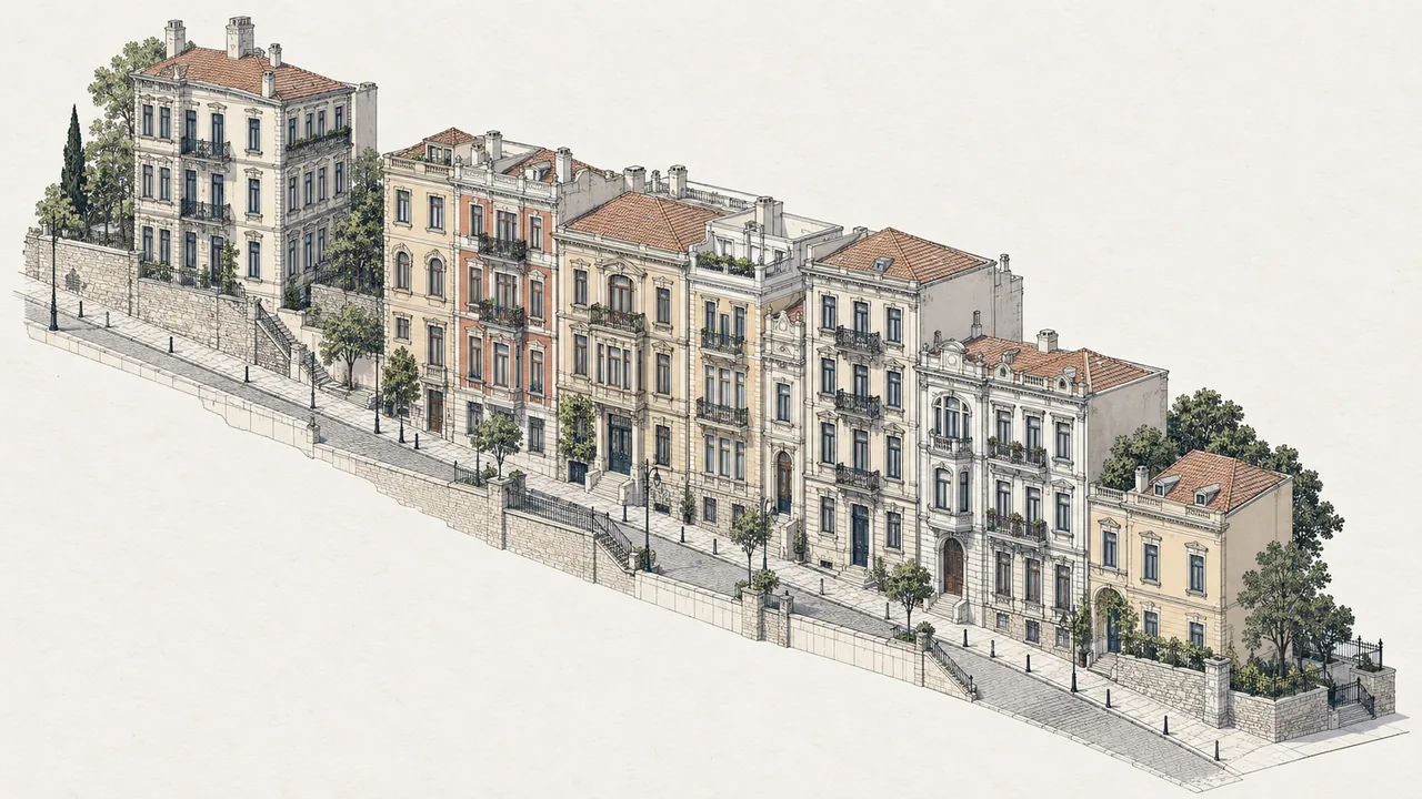 Gümüşsuyu Caddesi için temsili aksonometrik görselleştirme